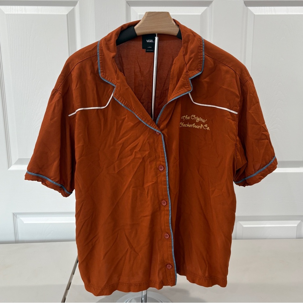Orange Vans button down
